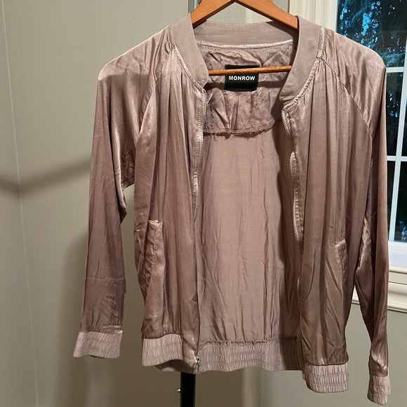 Monrow Jackets & Blazers - MONROW - Silky Bomber Jacket
